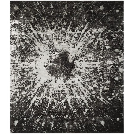 Safavieh 8 x 10 ft. Tibetan Hand Knotted Rectangle Area Rug Silver & Black TB927A-8